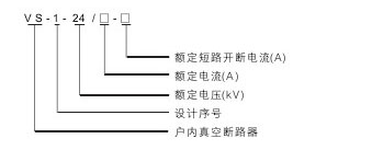 VS1-24真空斷路器型號含義說明